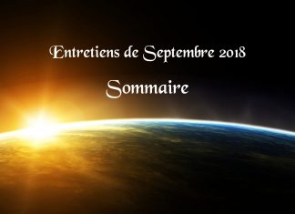 Entretiens de Septembre 2018 – SOMMAIRE
