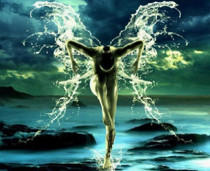 humain papillon eau Métamorphose