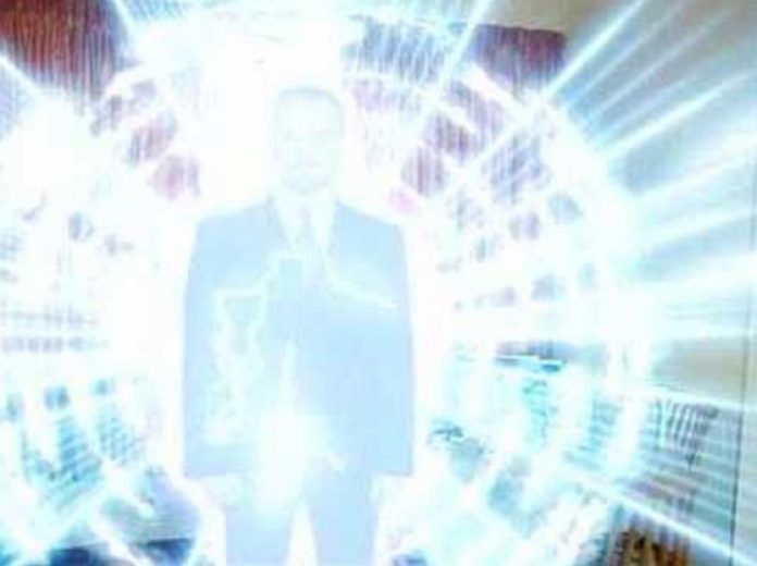 homme rayonnant lumiere