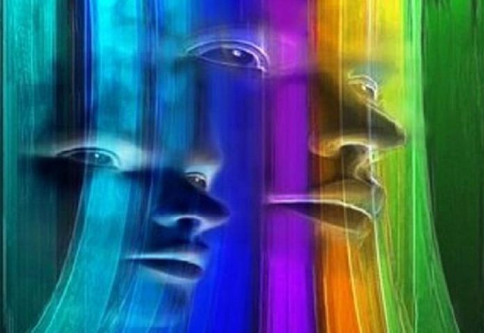 pilier lumière arc en ciel pacificateur